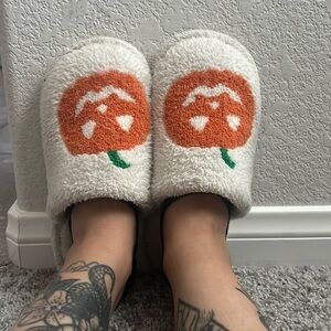 Well Worn Pumpkin Slippers